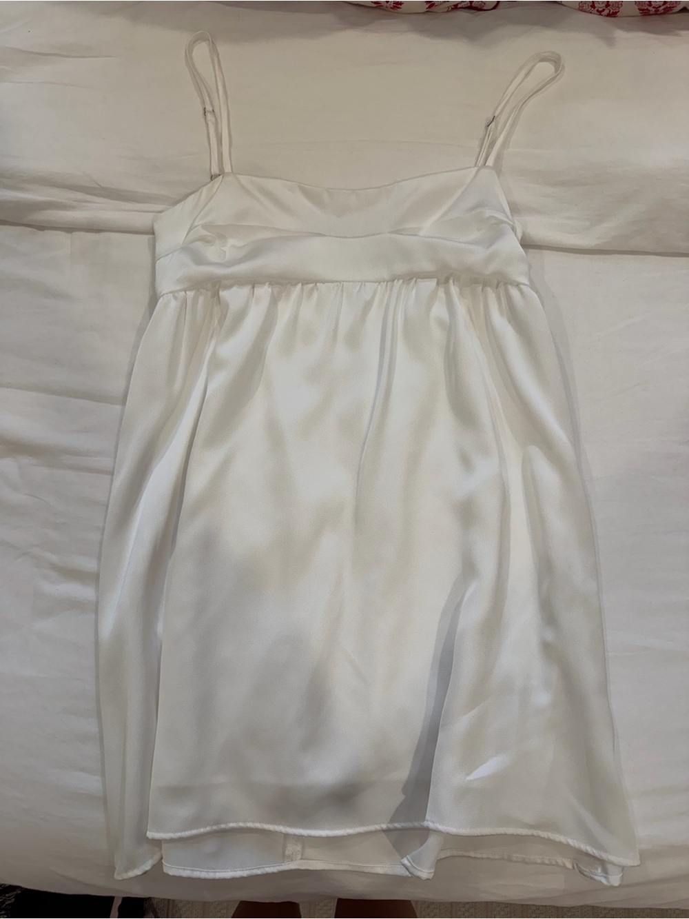 Princess Polly White Satin Babydoll Dress